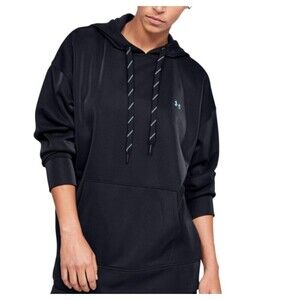 Under Armour Women's Pullover Hoodie Sweatshirt Athleisure Shimmer Black Size XL
